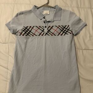 Plaid Accent Polo Shirt